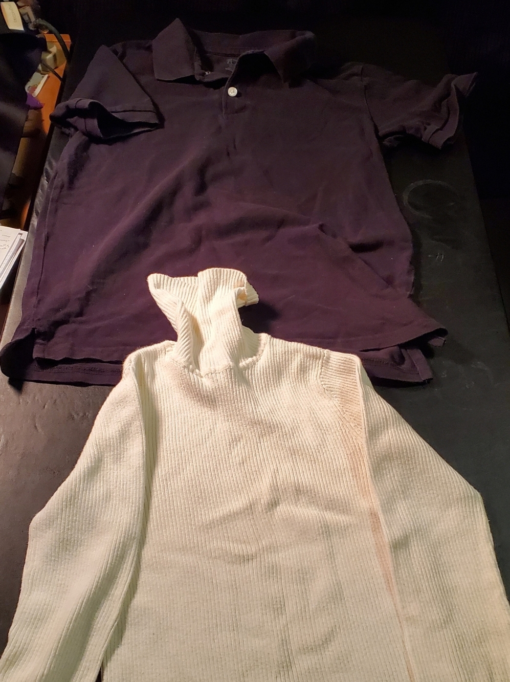 greendog Cream Size S Turtleneck Sweater/ Place Black Size Xl Shirt
